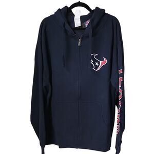 Junk Food NFL Houston Texans Navy Zip-Up Hoodie Adult Size 2XL NWT